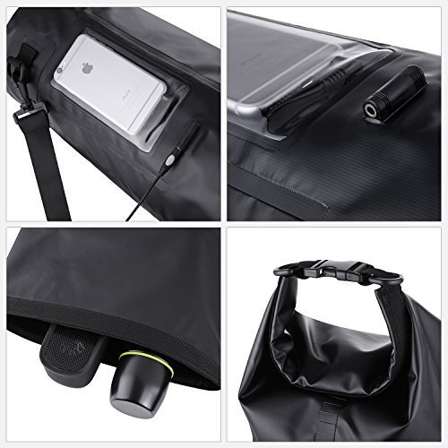 HiHiLL Sacs Etanches pour Activités de Plein Air et Sports Aquatiques Camping avec Une Pochette Etanche Téléphone, 15L