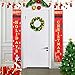 CHERIEY Merry Christmas Banner Outdoor Indoor Christmas Decorations, Porch Sign Banner Farmhouse Christmas Decor Hanging Front Door Banner for Home Wall Decor