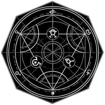 Japanese Anime Fullmetal Alchemist Magic Circle Personalized Printed Custom Auto Foldable Sun Rain Anti-UV Umbrella Fashion Design