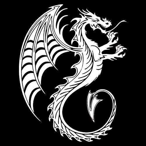YTYTOO Dragon Beast Cool Car Body Stickers Magical Animal Car Styling Decal Accessories,Personality Reflective Car Sticker 17.5X22Cm 2Pcs@White