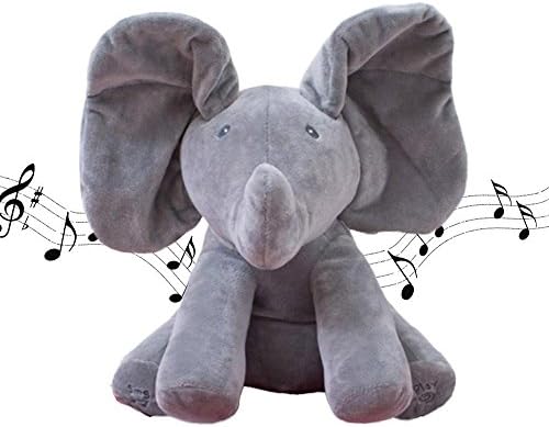 Electronic Music Elephant Soft Dolls Toys Animal Elephant Pillows Plush Toys Pillow Pets Cushion+Blanket A Good Gift For Dolls For Baby Children Grey