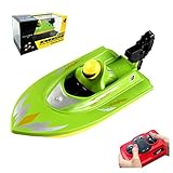 POCO DIVO Pool Motor Boat 2.4Ghz Mini RC Racer Bathtub Yacht Toy Ship - Green