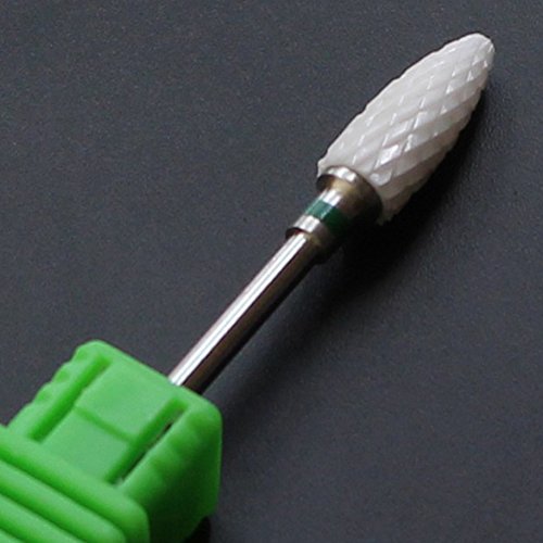 LanLan Nail Files Cutter Nail Files Ceramic Nail Drill Bit For Electric Manicure Machine Nail Art Tools Green Coarse Teeth (C)