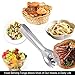 HINMAY Salad Tongs 8-Inch Stainless Steel Serving Tongs Kitchen Food Tongs, Set of 4