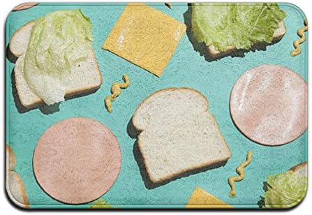 Grilled Cheese Personalized Super Soft Memory Foam Non-slip 15.7'' W?23.6'' L Protection Cushions Rectangular Doormat