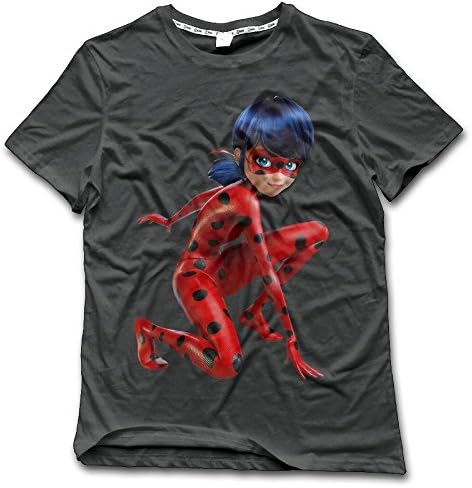 CHA Men's Miraculous Ladybug Crew Neck Tees M DeepHeather