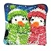Prettyia DIY Latch Hook Kit Rug Making Crafts for Kids/Adults 16 inch X 16 inch Christmas Snowman