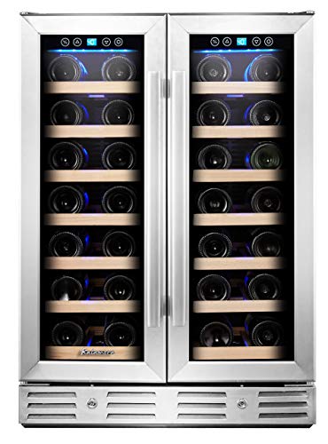 Kalamera-Wine-Cooler-Fit-Perfectly-into-24-inch-Space-Under-Counter-or-Freestanding-Dual-Zone-For-Kitchen-or-Bar-with-Blue-Interior-Light-and-Temperature-Memory-Function