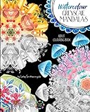 Watercolour Greyscale Mandalas Adult Colouring Book: 60 mandalas to colour with both white and dark backgrounds from original watercolour art by Lesley Smitheringale