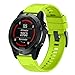 ANCOOL for Fenix 5/Fenix 6/Fenix 7 Band 22mm Silicone Watch Band for Fenix 8 Fenix E 47mm/Fenix 5 Plus/Fenix 6 Pro/Fenix 7 Pro/Forerunner 935(Green)