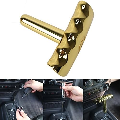Kawayee Gold New Car Styling Part Zinc alloy T-Handle Shift Knob Shifter for Jeep Wrangler JK Dodge Challenger/Charger 300/300c replace part 82211622 2008-2015