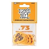 Ernie Ball .73mm Orange Everlast Guitar Picks (P09190)