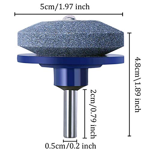 Omaky Lawnmower Blade Sharpener Grinder Wheel Stone Lawn Mower Blade Sharpener for Power Drill Hand Drill 2 Pack
