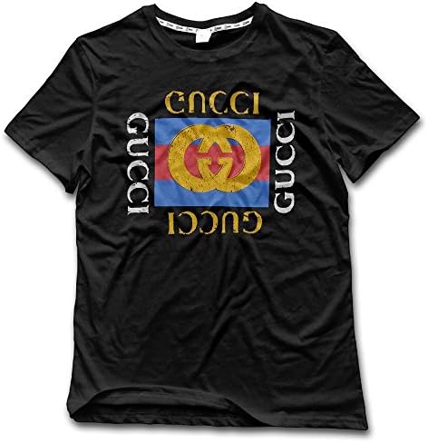 Men's Tech Short Sleeve T-Shirt Gucci Logo Printed Pattern Tees