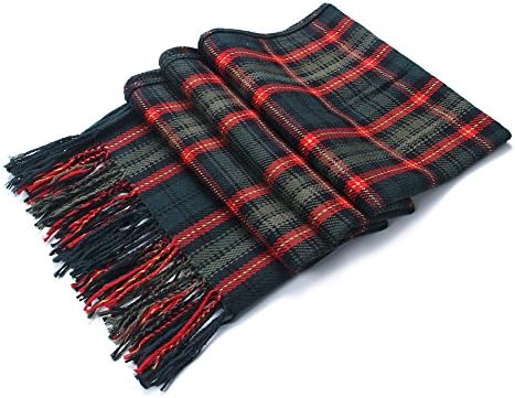 Women’s Classic Plaid Tassel Check Scarf Wrap for Fall Winter Outfits