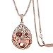 Hen night Austrian Crystal Rose Gold Wheat Shape Pendant Necklace.The Treasure in Cornfield