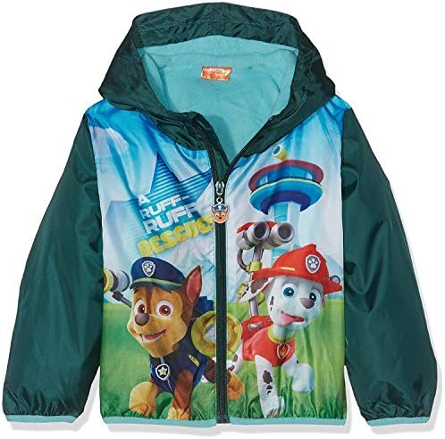 Paw Patrol Boys Padded Raincoat Jacket Green 3-4 Years By BestTrend