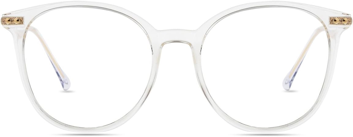 Firmoo Blue Light Blocking Reading Glasses for Women Men Anti-Reflective UV400 Round Vintage Computer Glasses, Clear +0.00 - Image 3