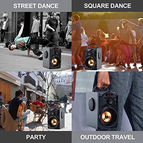 EIFER-Portable-Bluetooth-Speakers-Subwoofer-Heavy-Bass-Wireless-OutdoorIndoor-Party-Speaker-Line-in-Speakers-Support-Remote-Control-FM-Radio-TF-Card-LCD-Display-for-Home-Party-Phone-Computer-PC