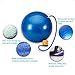 Lintelek Exercise Ball with Quick Foot Pump, Professional Grade Anti Burst Stability Ball for Yoga, Fitness, Balance, Core Strength, Work Chairs, Gym, Home 65cm