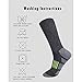 JOYNÉE Mens 6 Pack Athletic Cushion Crew Socks Performance Running Socks,Grey,Sock Size:10-13