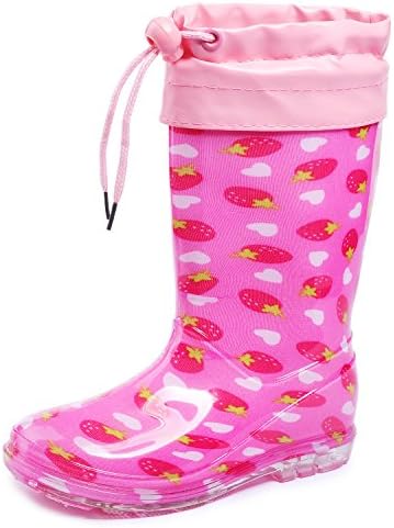 Ubella レインブーツ キッズ 男の子 女の子 可愛い 紐付き 長靴 ジュニア シンプル 梅雨対策 通学 Tarunniketanpublicschool Com