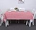 OUWIN 100% Waterproof Rectangle Tablecloth Spill-Proof Wipeable PVC Vinyl Table Cover Indoor Outdoor Picnic Table Cloth (54 x 108, Red and White Checkered)