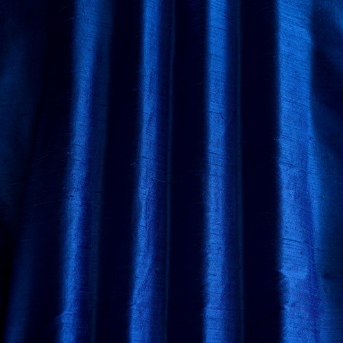 44" Wide - Royal Blue Dupioni Silk, 100% Silk Fabric, By The Yard