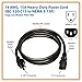 Tripp Lite Heavy Duty Computer Power Cord, 15A, 14AWG (NEMA 5-15P to IEC-320-C13), 3-ft. (P007-003),Black