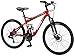 Mongoose Stasis Comp 26-Inch Full Suspension Mountain Bicycle, Matte Red, 18-Inch Frame/ Medium