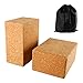 Yaegoo Yoga Blocks, Set of 2, 3 Inchx6 Inchx4.5 Inch- Natural Cork Brick Provides Stability Balance & Support, Improve Strength and Deepen Poses – Great for Yoga, Pilates, Workout, Fitness & Gymthumb 4