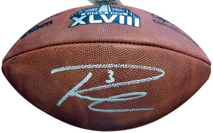 russell wilson autographed football
