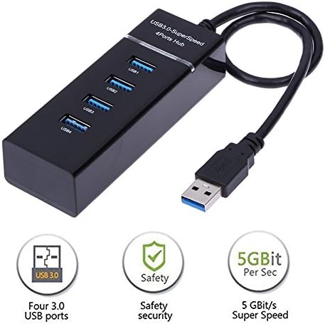 TOBSKBY PS4/PS4 Slim/Ps4 Pro 4 Port USB HUB - High Speed 3.0 Data USB HUB Cable Adapter for PS4/PS4 Slim/Ps4 Pro/XBOXONE/XBOXONE Slim Computer Laptop PC