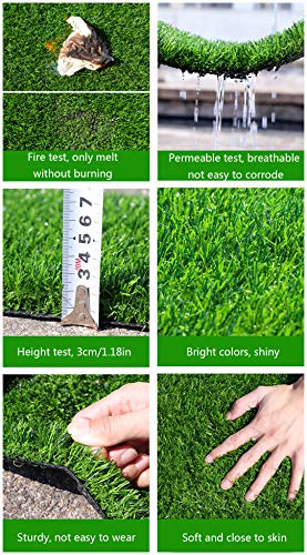 Artificial Grass for Dogs Pee Pads Dog Grass Mat and Grass Doormat Indoor Outdoor Rug Drainage Holes Fake Grass Turf for Puppy Potty Training Area Patio Lawn Decoration(26 in x 19 in) - Thumbnail 2