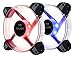 InWin Polaris RGB Twin Fan Kit Two RGB LED 120mm High Performance Silent Cooling Computer Case Fan with Anti-Vibration Mounting Cooling Clear