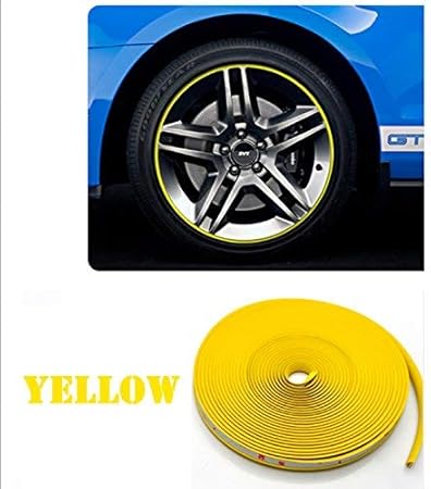 Amazon Co Jp ホイールガード リムガード リムプロテクター ドレスアップ 約7 5m ホイール4本分 イエロー 家電 カメラ