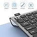 2.4G USB Wireless Keyboard, Seenda Wireless Ergonomic Keyboard 110 Keys Full-Size Keyboard Compatible for Windows PC, Windows Laptop,Android TV