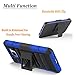 Galaxy Alpha Case, Combo Shell Cover Kickstand with Built-in Holster Locking Belt Clip+Circle(TM)Touch Screen Pen And Screen Protector-Blue