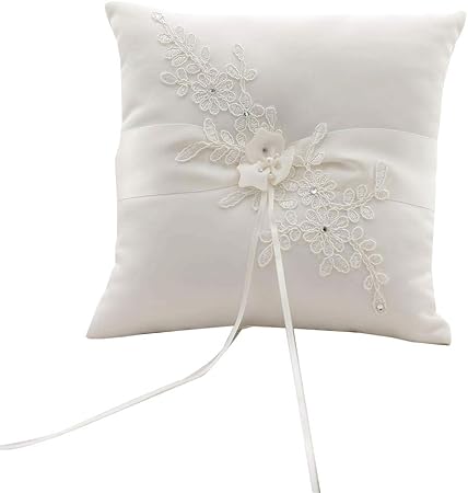 Coussin D Alliances Ivoire Pour Bagues De Mariage Awtlife Flower Pour Mariage Sur La Plage 21 Cm Environ Amazon Fr Cuisine Maison