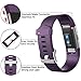 iGK Replacement Bands Compatible For Fitbit Charge 2, Adjustable Replacement Bands with Metal Clasp Classic Edition Plum Small