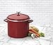 Cuisinart EOS126-28R Chef's Classic Steel Cover Enamel-Stockpot, 12-Quart, Red