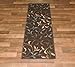 NEW Leafs Chocolate Floral Design Rubber backed durable Runner Rug Carpet