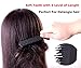 2pcs Detangling Brush Hairstyles Teasing Comb for Volume Hair, Rattail Comb Backcombing Brush for Fine Thin Hair - Black