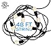 Hyperikon Outdoor Commercial String Light - Bulbs Not Included, String Only, 48ft with 15 Dropped Sockets - Weatherproof String Light, Great for Patio, Backyard, Garden, Wedding