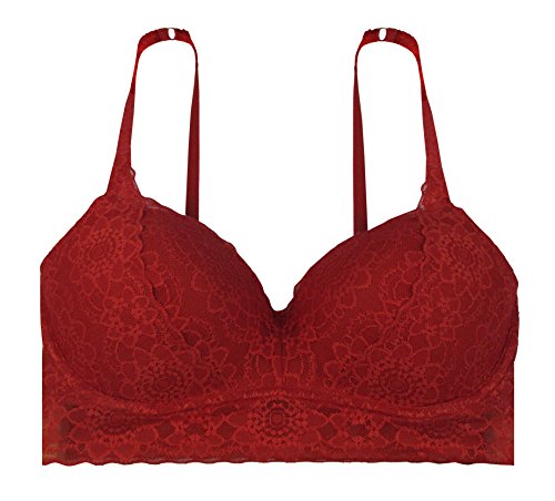 Victoria's Secret PINK Orange Burnt Medallion Lace Push Up Bralette MEDIUM