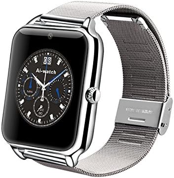 SURMOS Smart Watch Z50 with Bluetooth 2g GSM G-sensor 0.3mp Camera Pedometer Sedentary Reminder Support SIM Card Android Smartphone Watch(Silver)