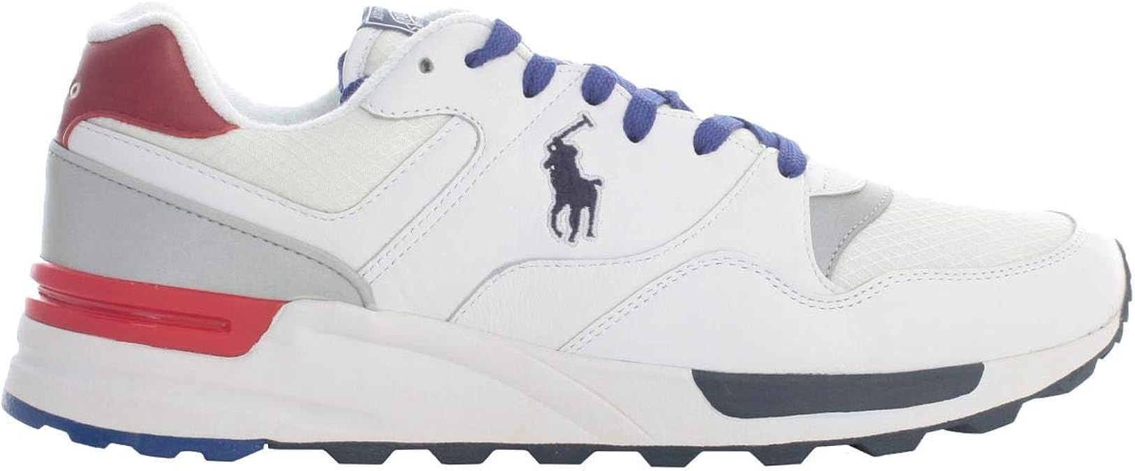 Amazon.com | Ralph Lauren Luxury Fashion Man 809785418003 White Leather Sneakers | Spring Summer 