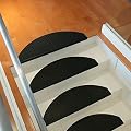 Rubber-Cal "Block-Grip" Non-Slip Rubber Tread Stair Mats (6 Pack), Black