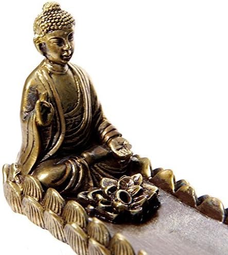 2 X Thai Buddha Incense Holder Golden Colour Resin Made 25 x 4 x 5.5 cm By Sterling Effectz