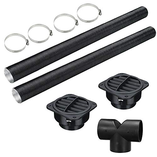 UKSAT 75mm Heater Pipe Duct T Piece Warm Air Outlet Vent for Air Diesel Parking Heater